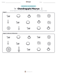 Vista previa de la hoja de trabajo imprimible de Chandragupta Maurya