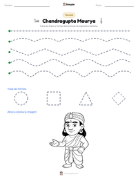Vista previa de la hoja de trabajo imprimible de Chandragupta Maurya