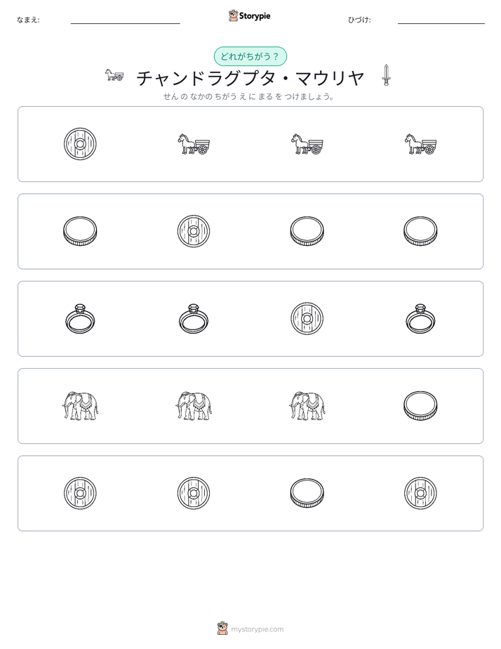 異なるものを見つけよう