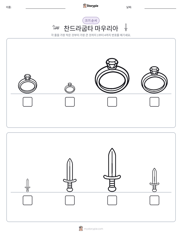 크기 순서