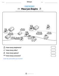Mauryan Empire printable worksheet preview