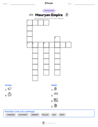 Mauryan Empire printable worksheet preview