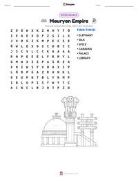Mauryan Empire printable worksheet preview