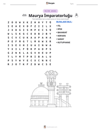 Maurya İmparatorluğu yazdırılabilir çalışma sayfası önizlemesi