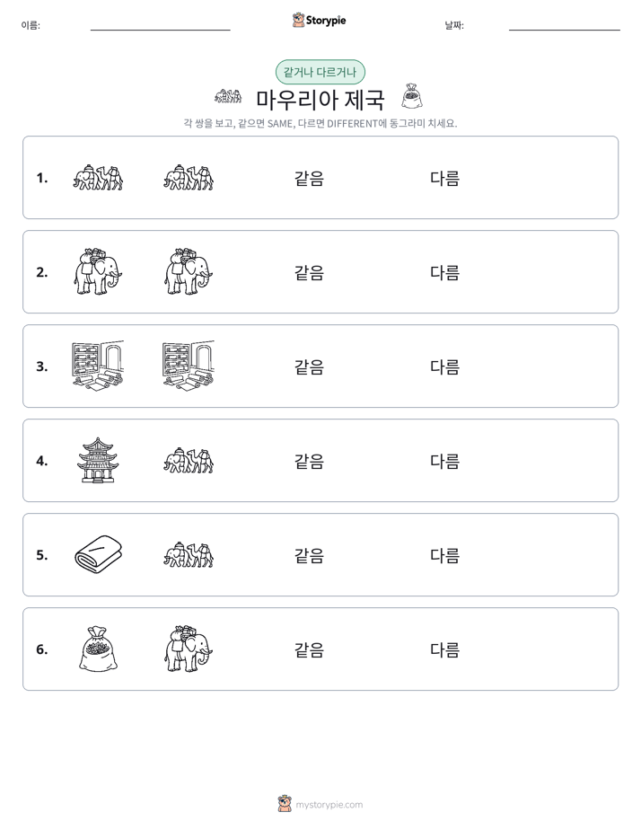 같은 것 또는 다른 것