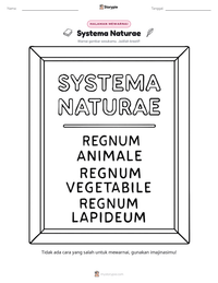 Prabaca lembar kerja cetak Systema Naturae