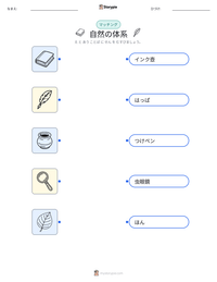 自然の体系 の印刷可能ワークシートプレビュー