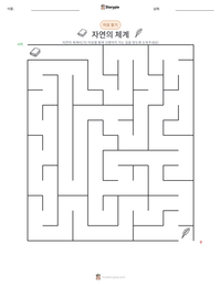 자연의 체계 인쇄 가능한 워크시트 미리보기