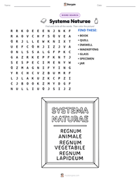 Systema Naturae printable worksheet preview