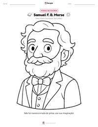Prévia da folha de atividades imprimível Samuel F. B. Morse