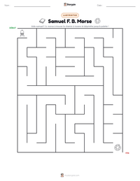 Aperçu de la feuille de travail imprimable Samuel F. B. Morse