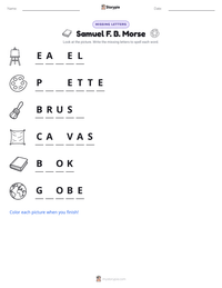 Samuel F. B. Morse printable worksheet preview