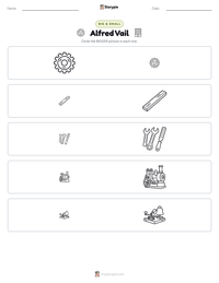Alfred Vail printable worksheet preview