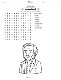 Alfred Vail printable worksheet preview