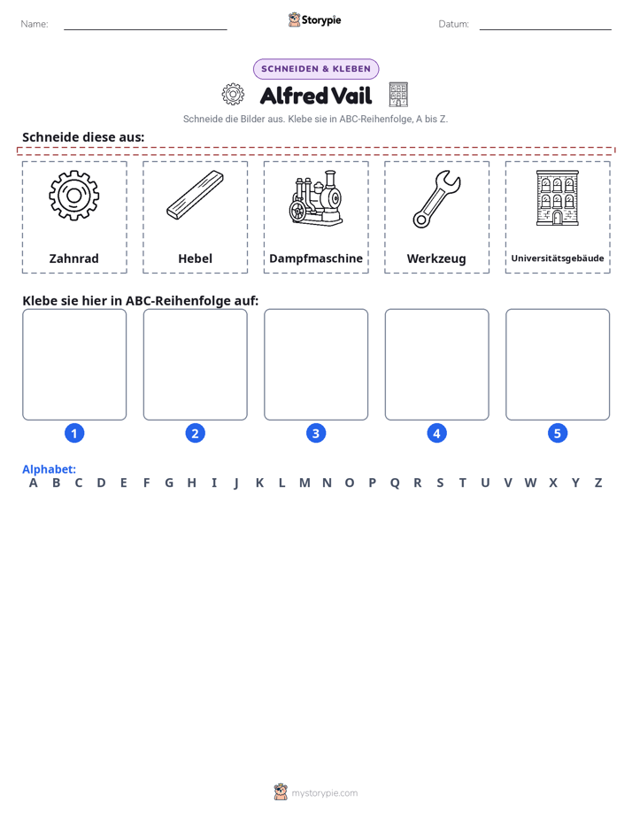 Schneiden & Einfügen Alphabet