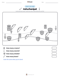 Ashurbanipal printable worksheet preview