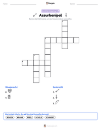 Assurbanipal druckbare Arbeitsblatt Vorschau