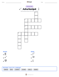 Ashurbanipal printable worksheet preview