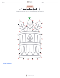 Ashurbanipal printable worksheet preview