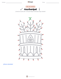 Vista previa de la hoja de trabajo imprimible de Asurbanipal