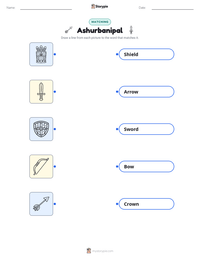 Ashurbanipal printable worksheet preview
