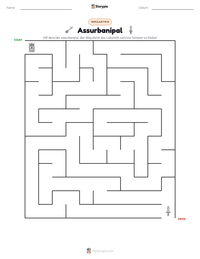 Assurbanipal druckbare Arbeitsblatt Vorschau