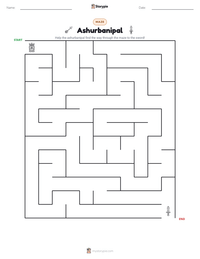 Ashurbanipal printable worksheet preview