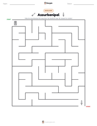 Assurbanipal afdrukbare werkblad voorbeeld