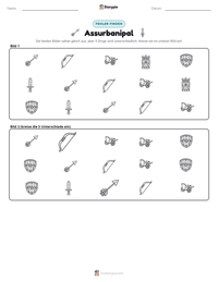 Assurbanipal druckbare Arbeitsblatt Vorschau