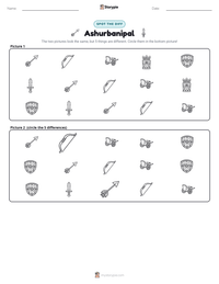 Ashurbanipal printable worksheet preview
