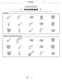 Assurbanipal afdrukbare werkblad voorbeeld