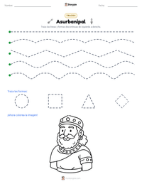 Vista previa de la hoja de trabajo imprimible de Asurbanipal