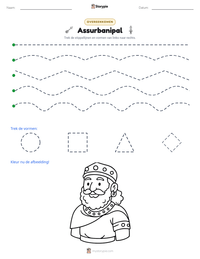 Assurbanipal afdrukbare werkblad voorbeeld