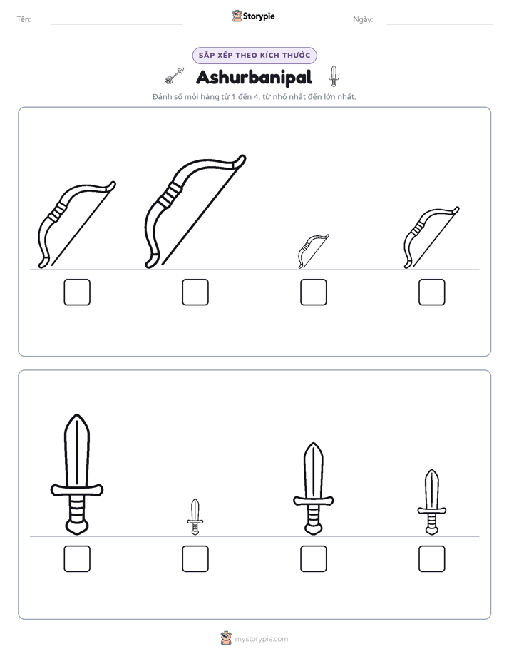 Thứ Tự Kích Thước
