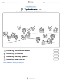 Tycho Brahe printable worksheet preview