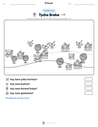Tycho Brahe yazdırılabilir çalışma sayfası önizlemesi
