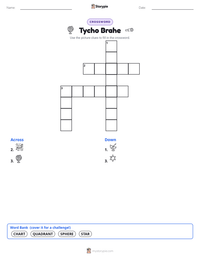 Tycho Brahe printable worksheet preview