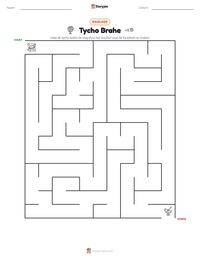 Tycho Brahe afdrukbare werkblad voorbeeld
