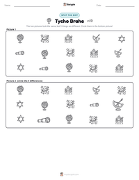 Tycho Brahe printable worksheet preview