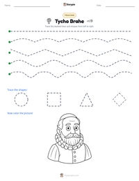 Tycho Brahe printable worksheet preview