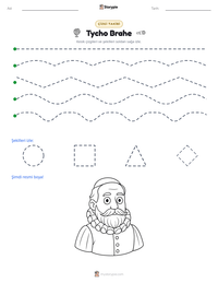 Tycho Brahe yazdırılabilir çalışma sayfası önizlemesi