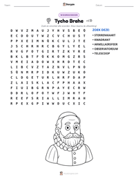 Tycho Brahe afdrukbare werkblad voorbeeld