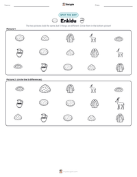 Enkidu printable worksheet preview