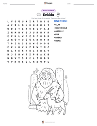 Enkidu printable worksheet preview