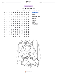 Enkidu afdrukbare werkblad voorbeeld