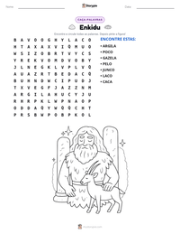 Prévia da folha de atividades imprimível Enkidu