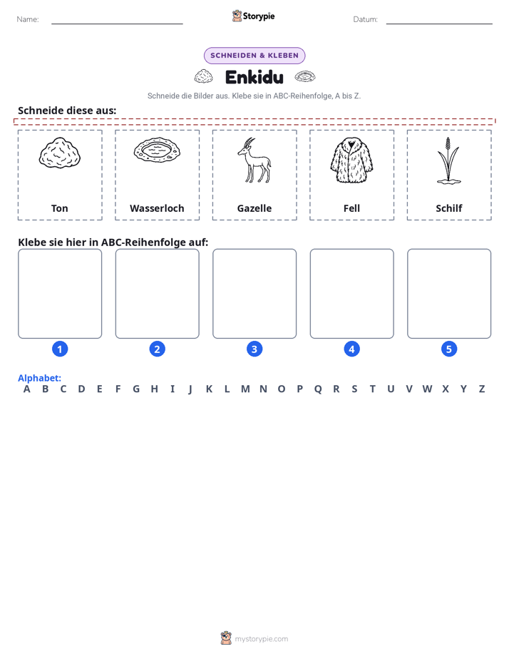 Schneiden & Einfügen Alphabet