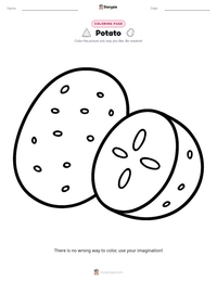 Potato printable worksheet preview