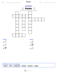 Potato printable worksheet preview