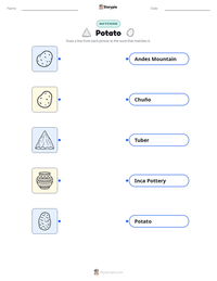 Potato printable worksheet preview